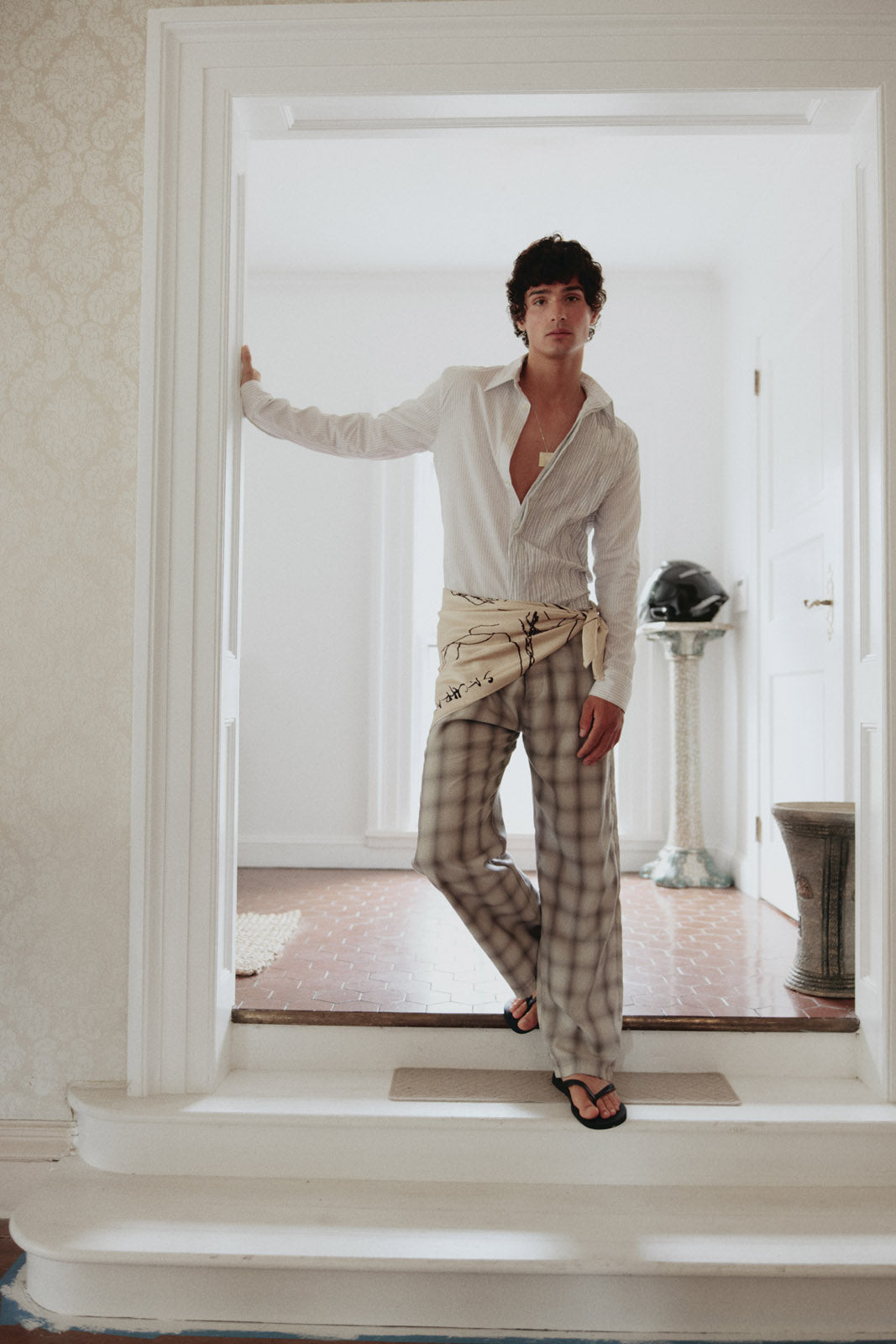 Phantom Creased Japanese Cotton Striped Shirt