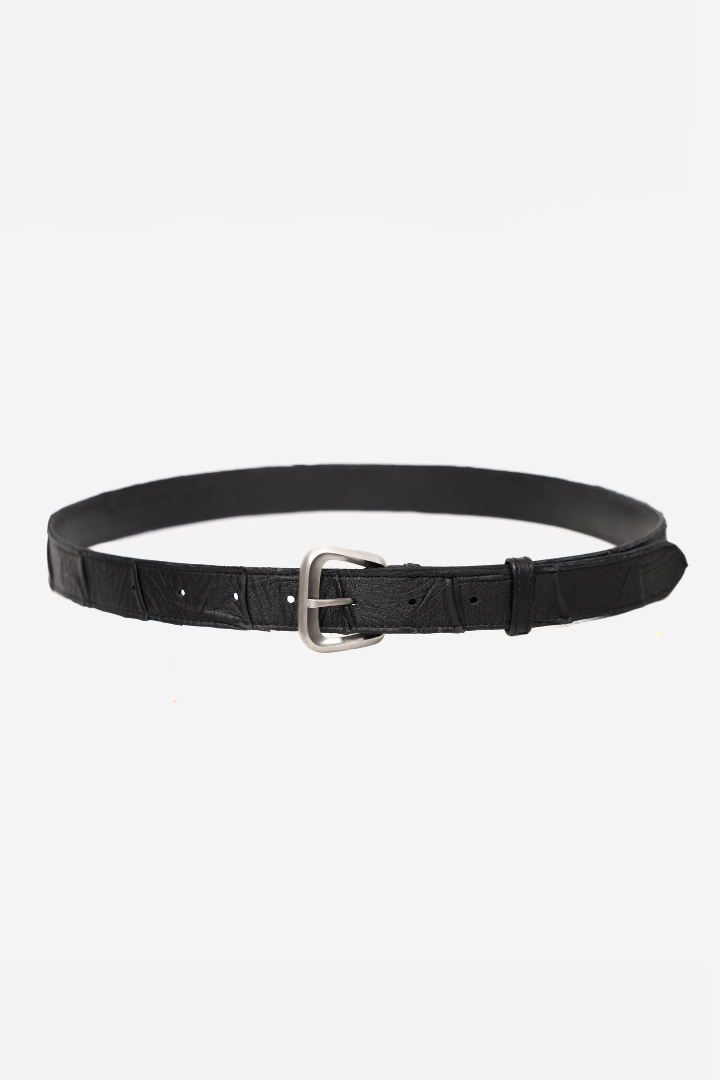 Creased Italian Leather Belt