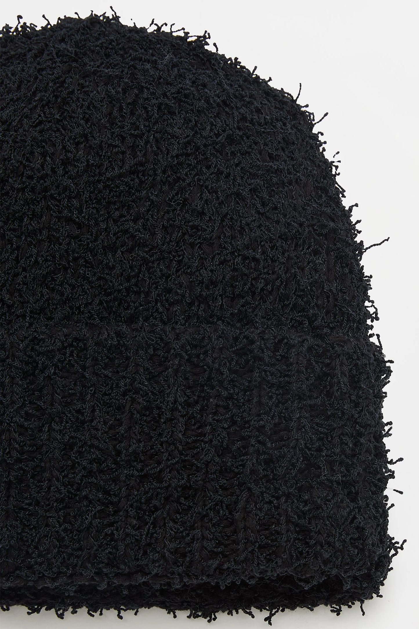 Fringe Beanie - Obsidian - Flat 2