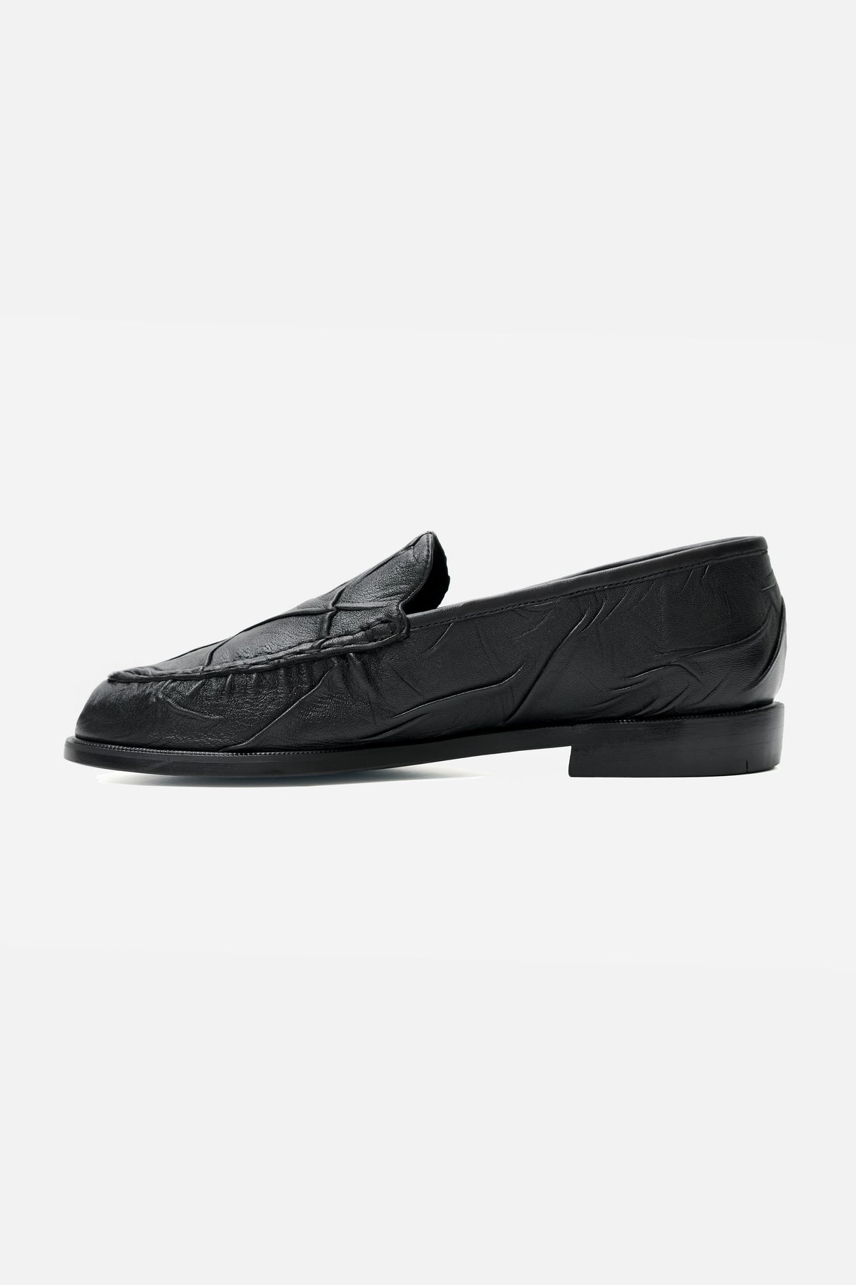 Creased Italian Leather Loafer