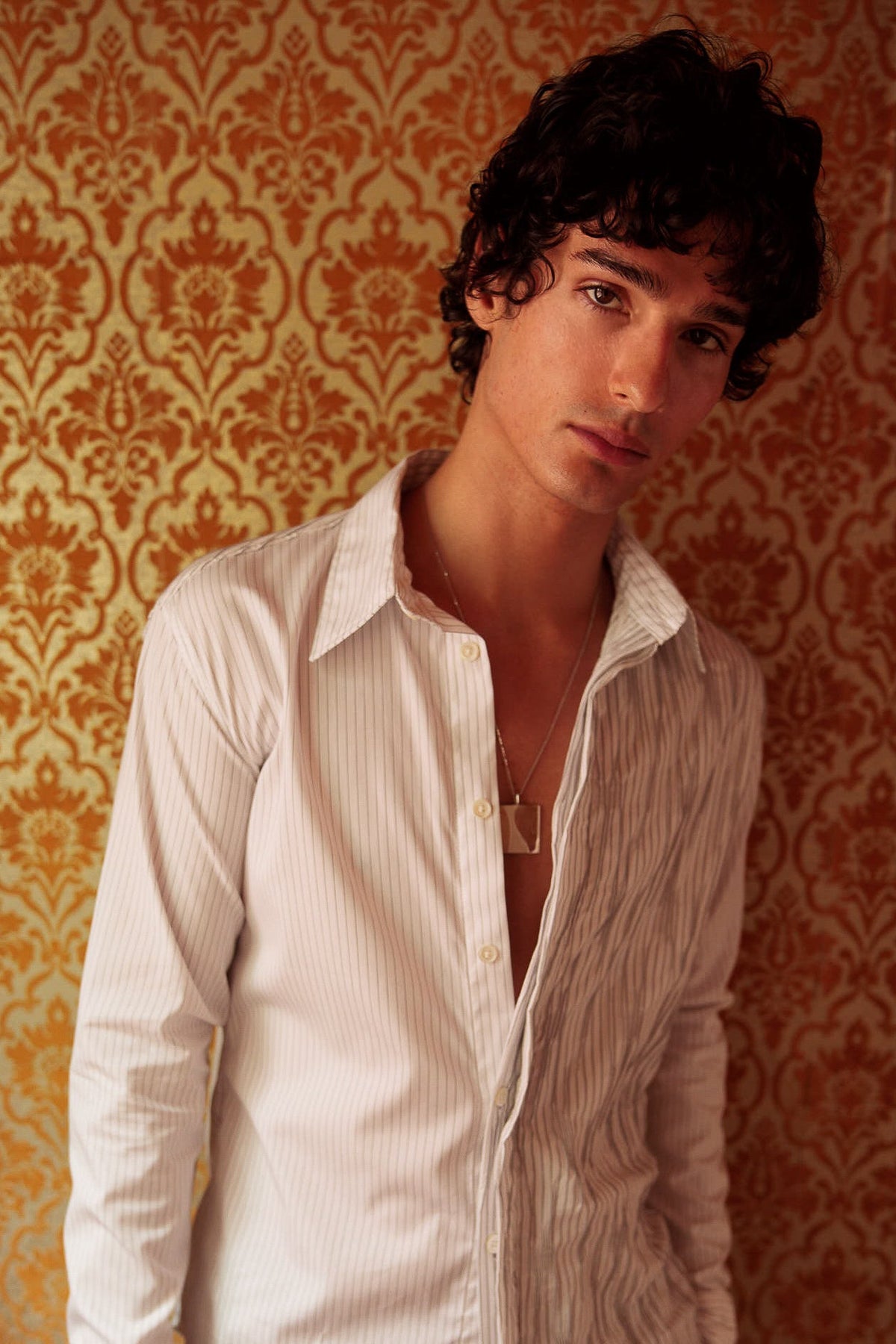 Phantom Creased Japanese Cotton Striped Shirt