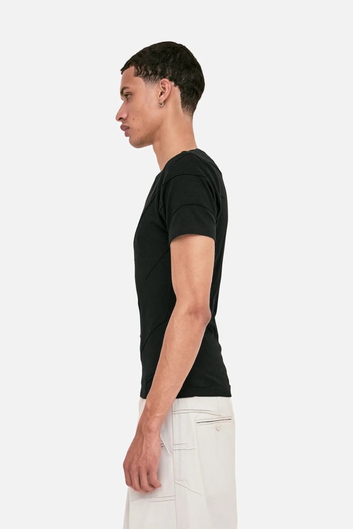 Braille T-Shirt - Deep Black - On Fig 2