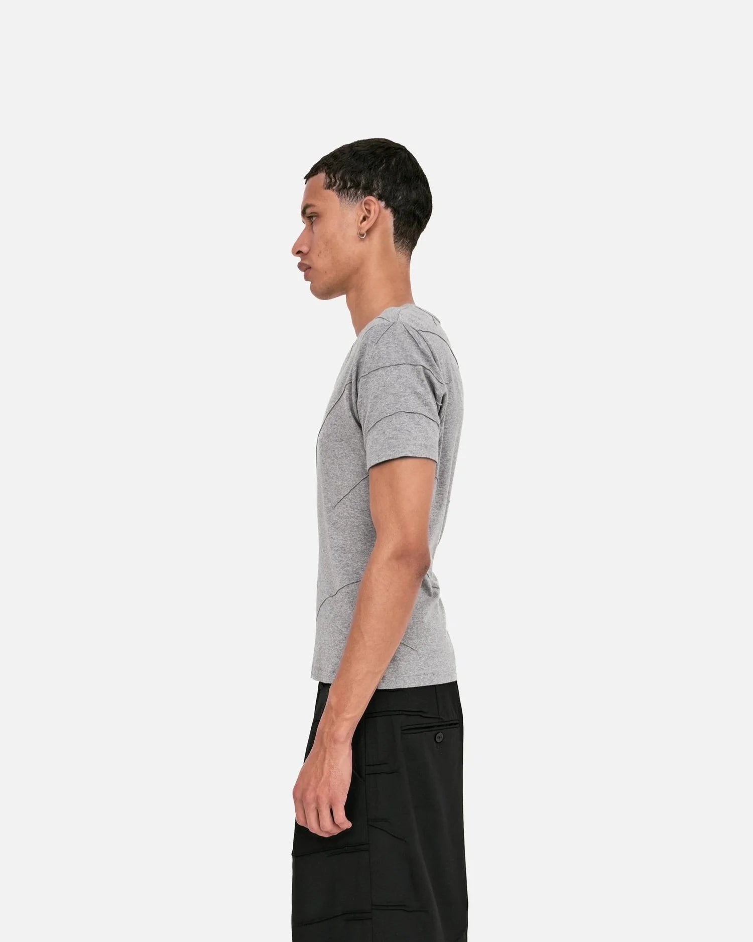 Braille T-Shirt - Heather Grey - On Fig 2