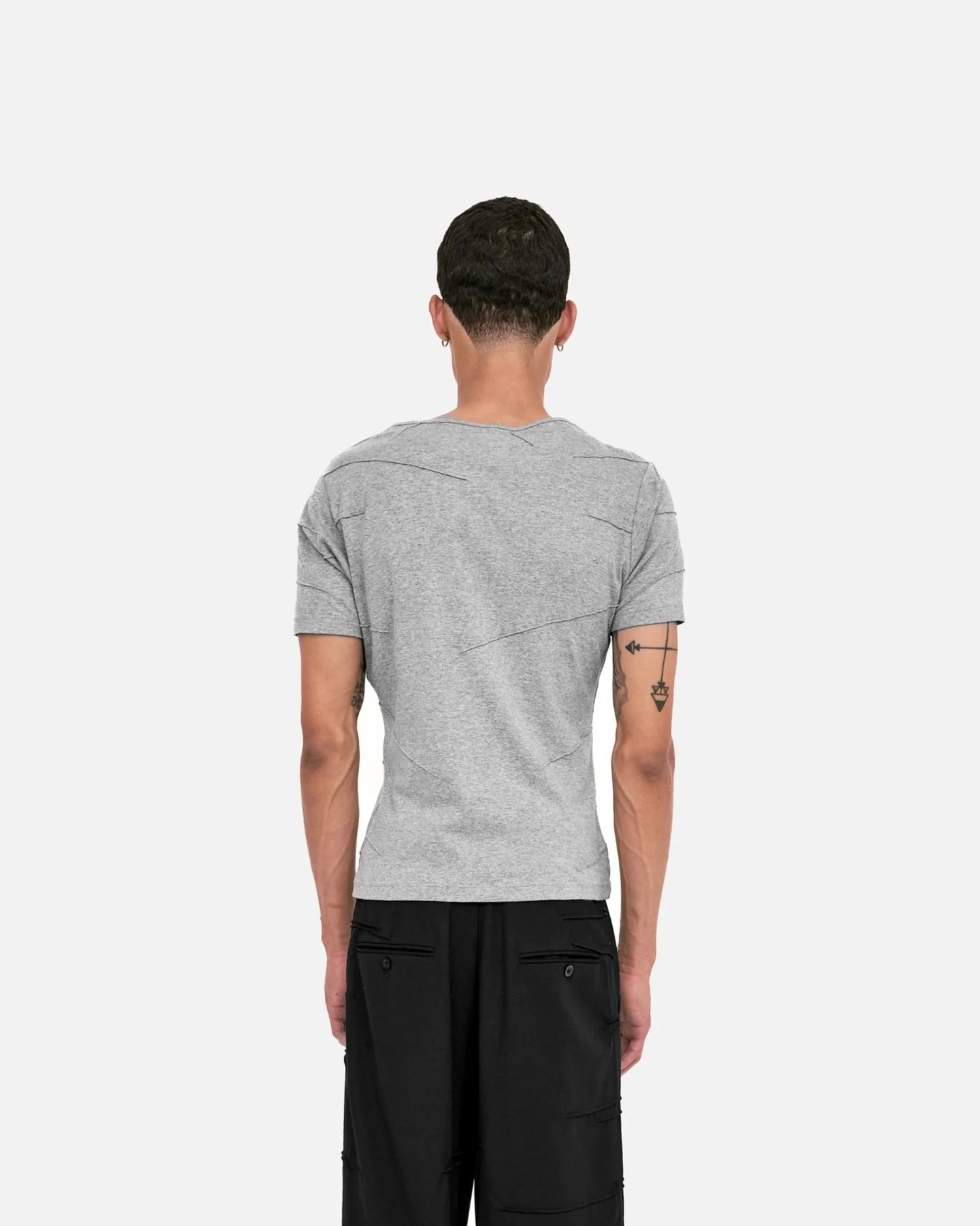 Braille T-Shirt - Heather Grey - On Fig 3