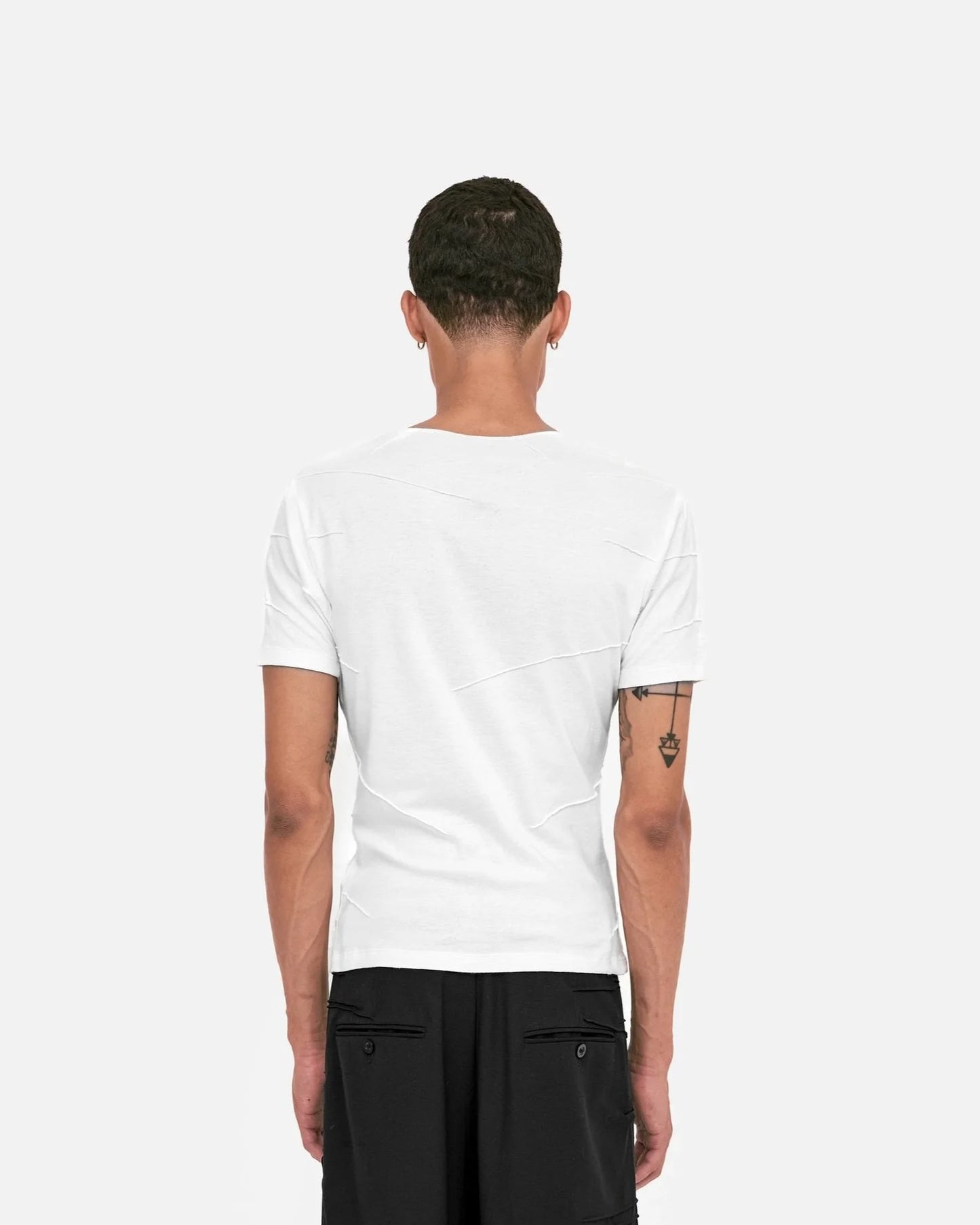 Braille T-Shirt - Pearl White - On Fig 3