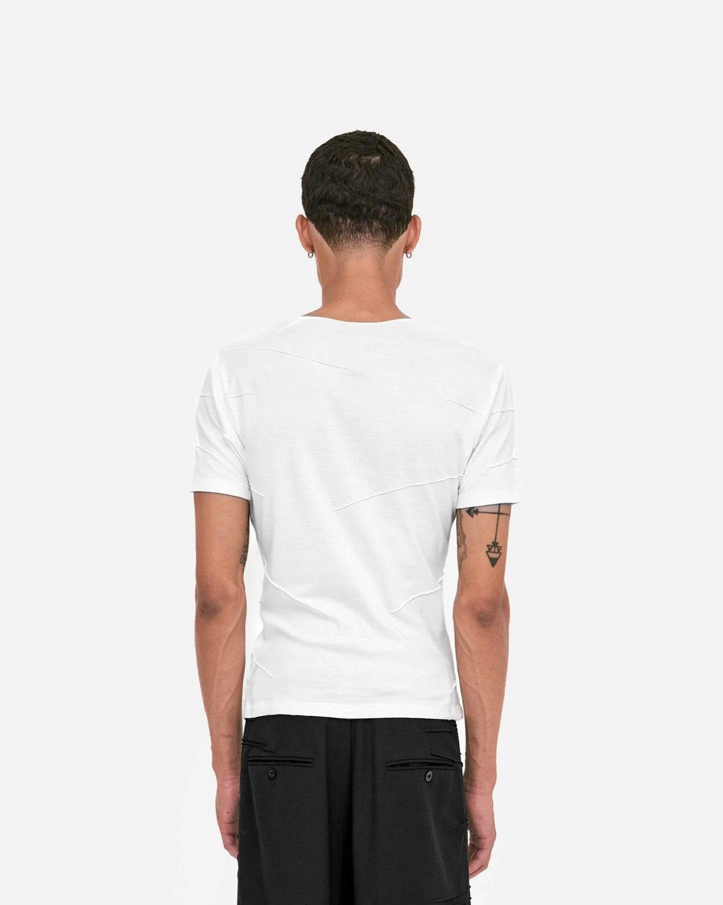 Braille T-Shirt - Pearl White - On Fig 3
