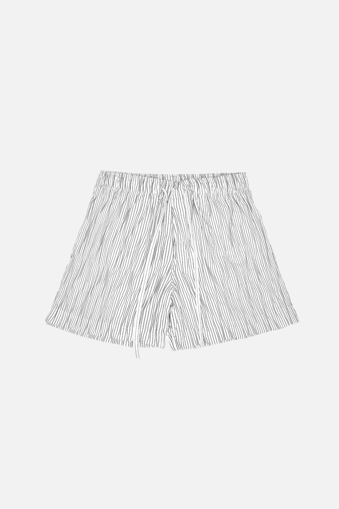 Phantom Creased Japanese Cotton Striped Shorts