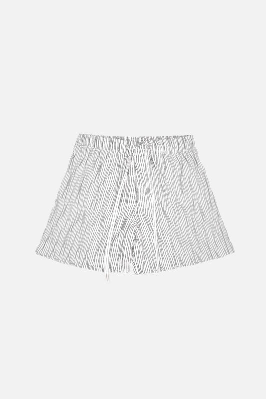 Phantom Creased Japanese Cotton Striped Shorts