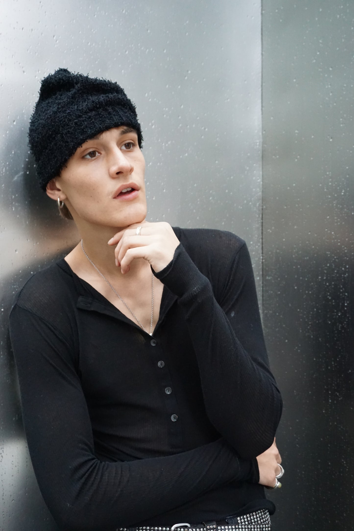 Fringe Knitted Beanie