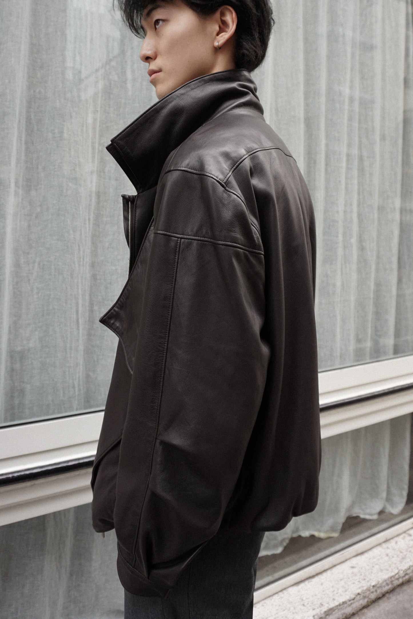 'Bureau' Leather Blouson