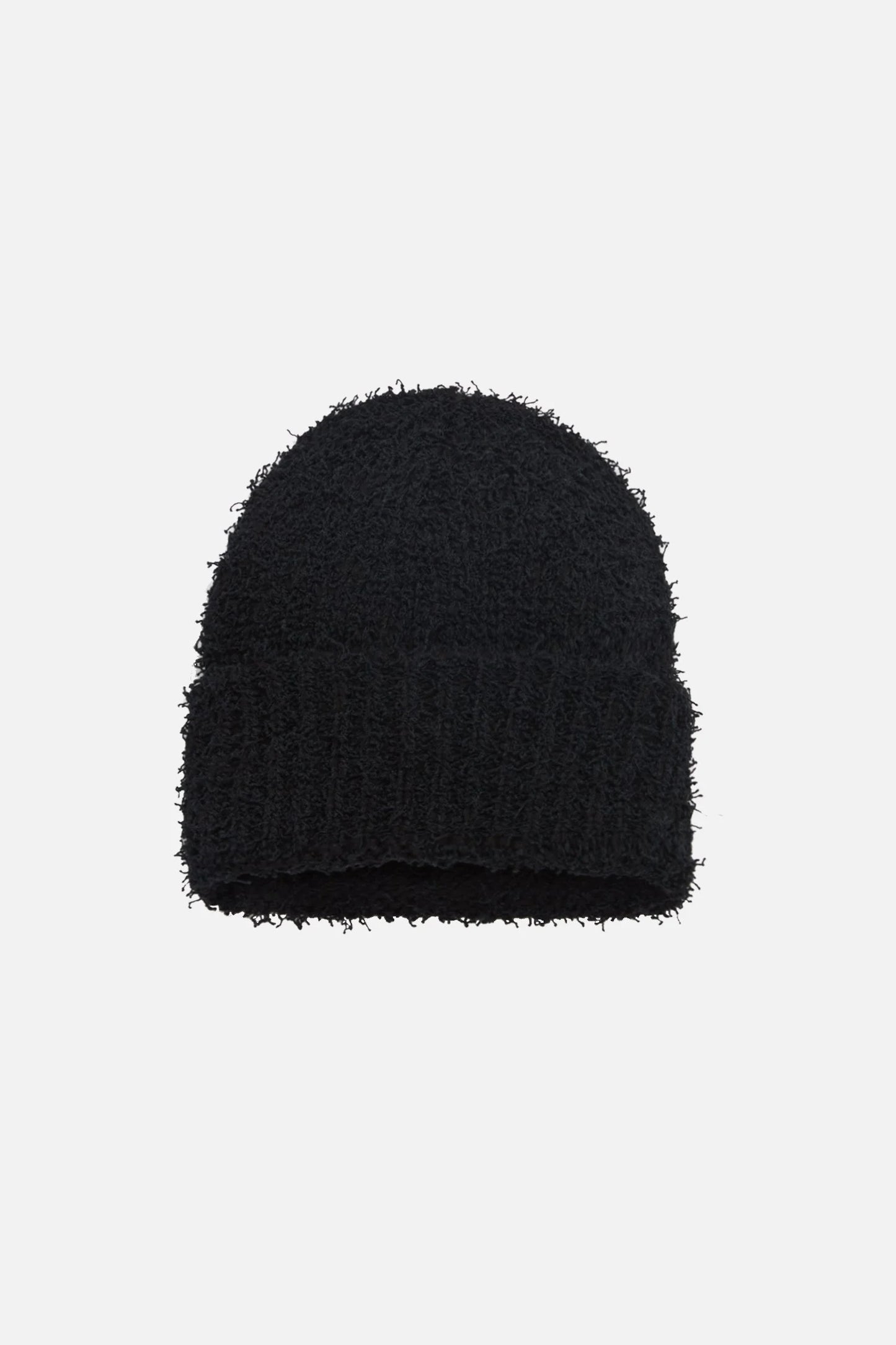 Fringe Beanie - Obsidian - Flat 1