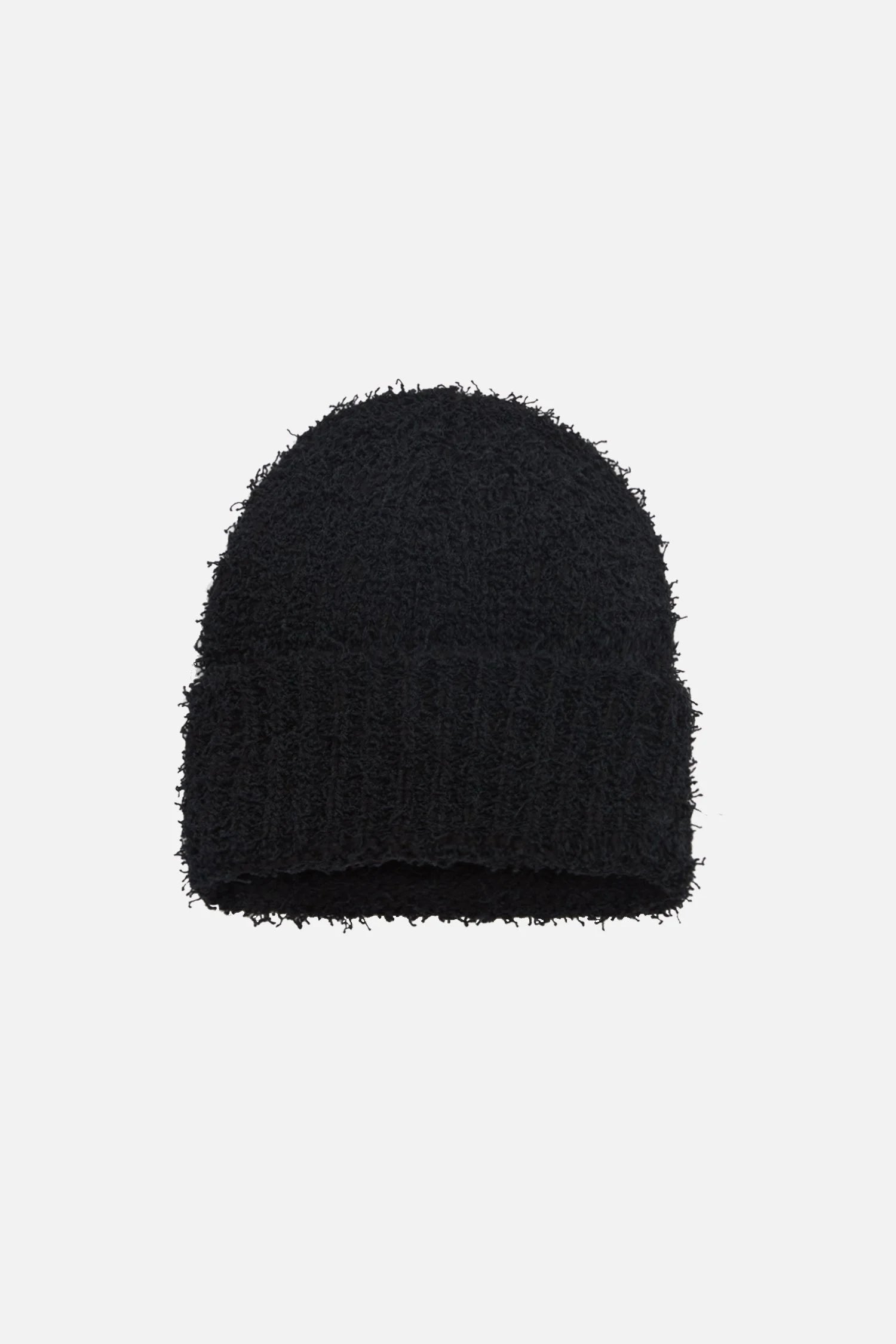 Fringe Beanie - Obsidian - Flat 1