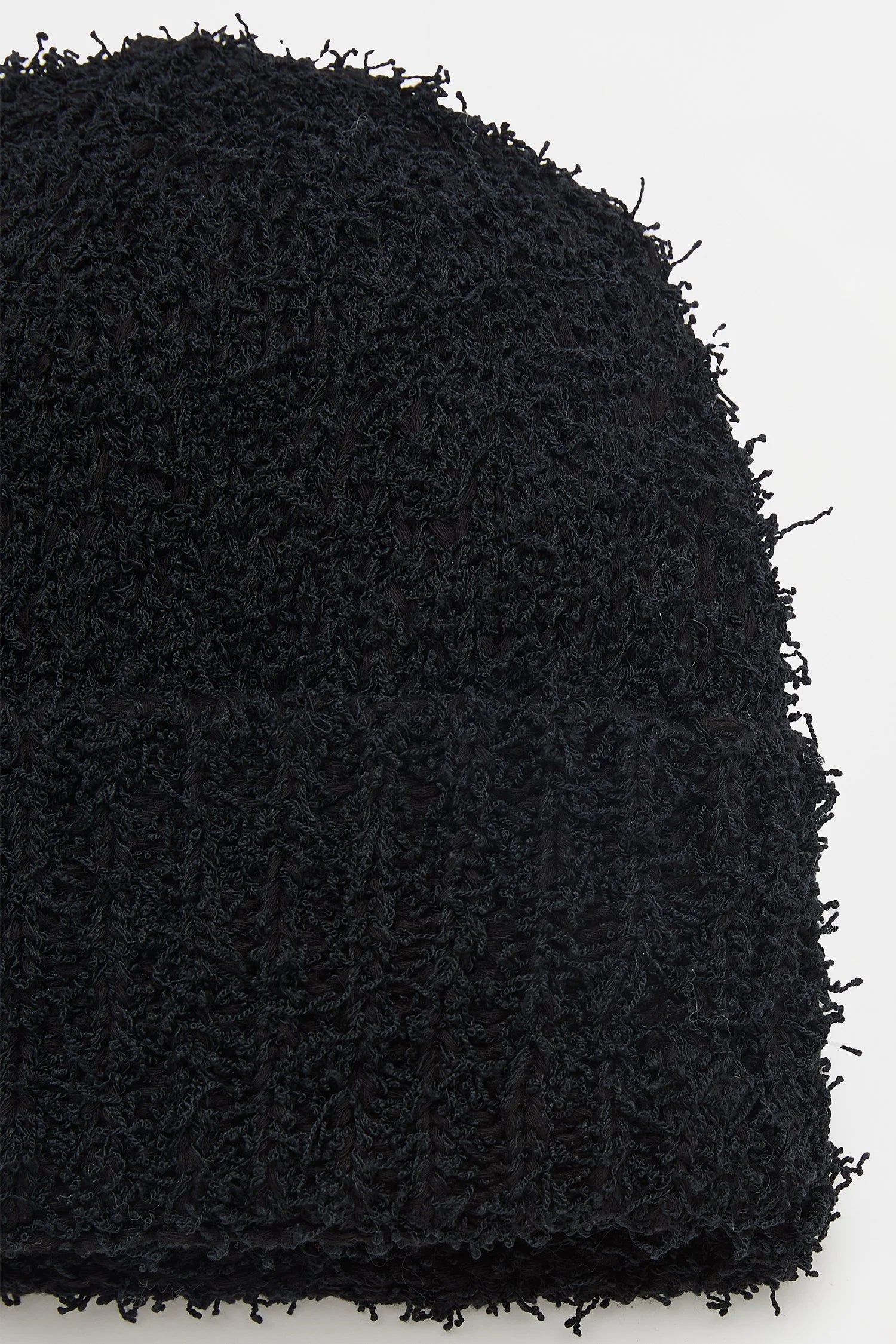 Fringe Beanie - Obsidian - Flat 2