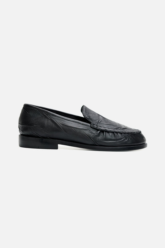 Italian Creased Leather Loafer