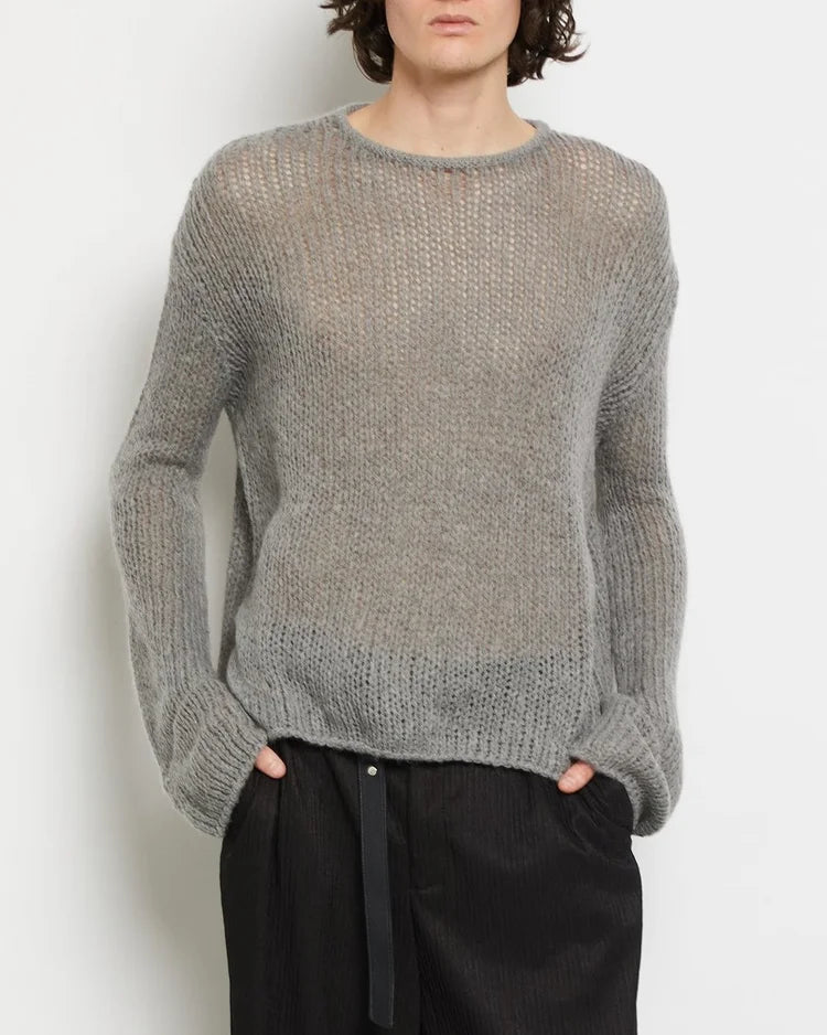 LooseGauge Sweater - Stone - On Fig 1