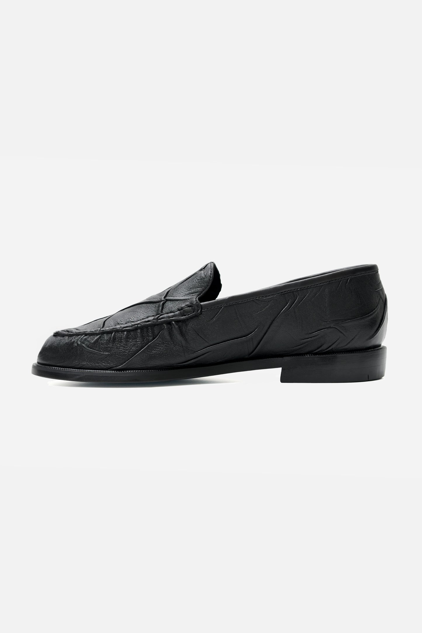 Creased Italian Leather Loafer