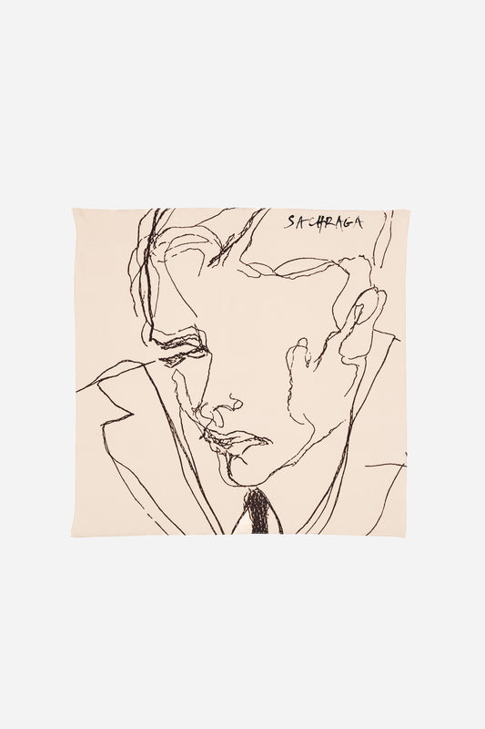 Portrait Silk Charmeuse Scarf