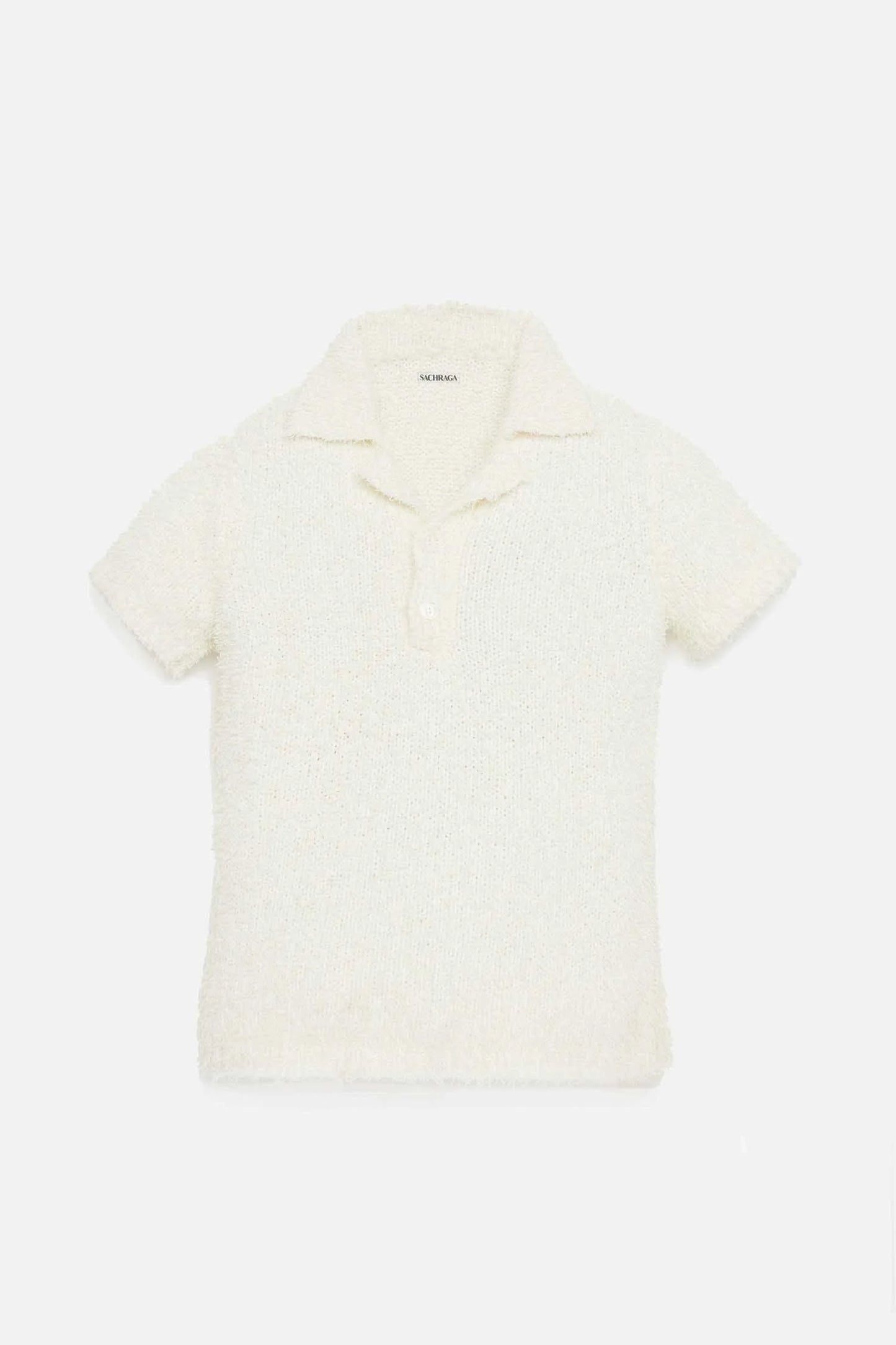 Fringe Knitted Polo Shirt