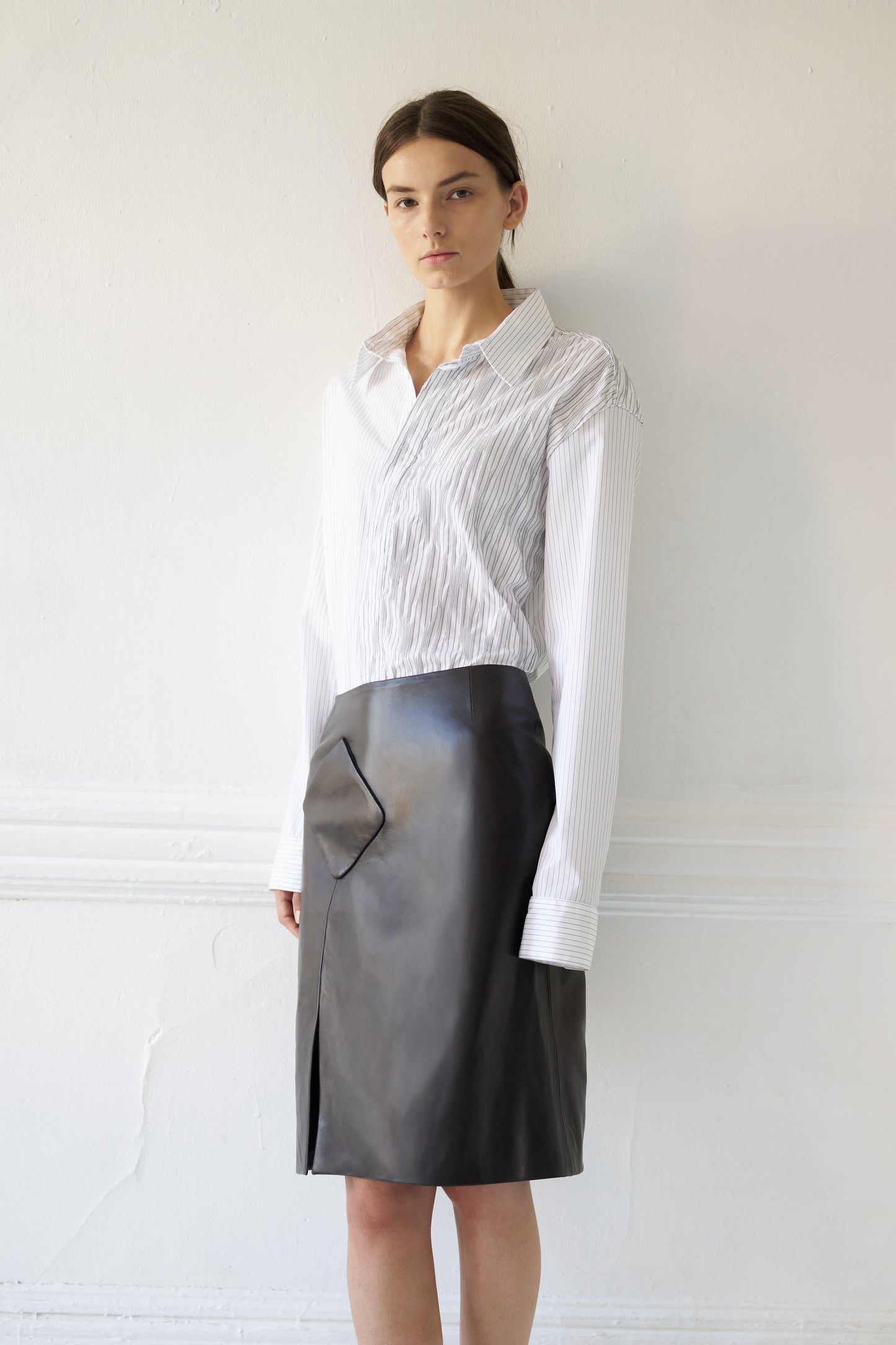 Italian Lambskin Pocket Skirt