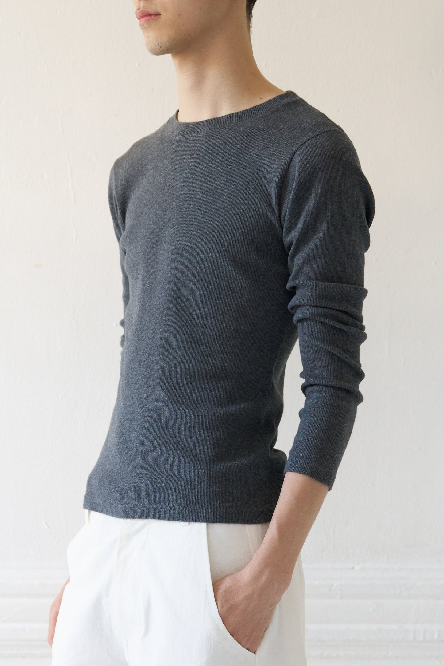 Shale Japanese Cotton Long-Sleeve T-Shirt