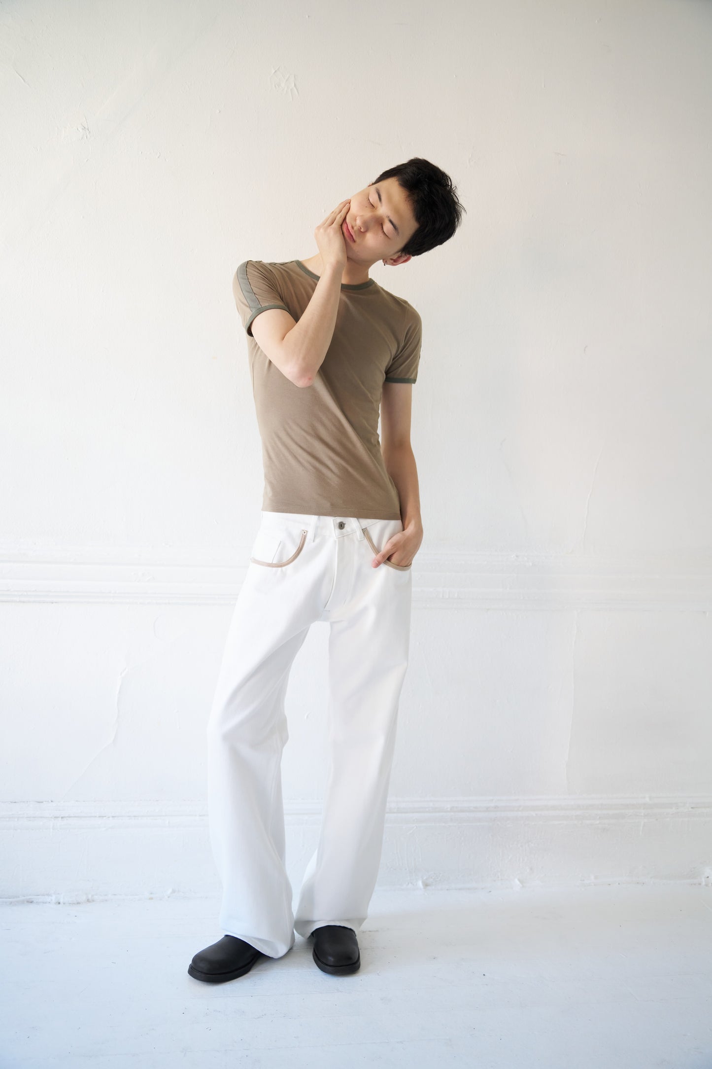 Esker Suede-Trimmed Japanese Denim
