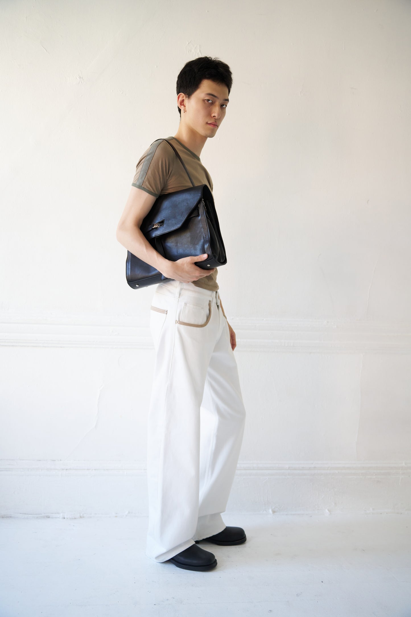 Esker Suede-Trimmed Japanese Denim