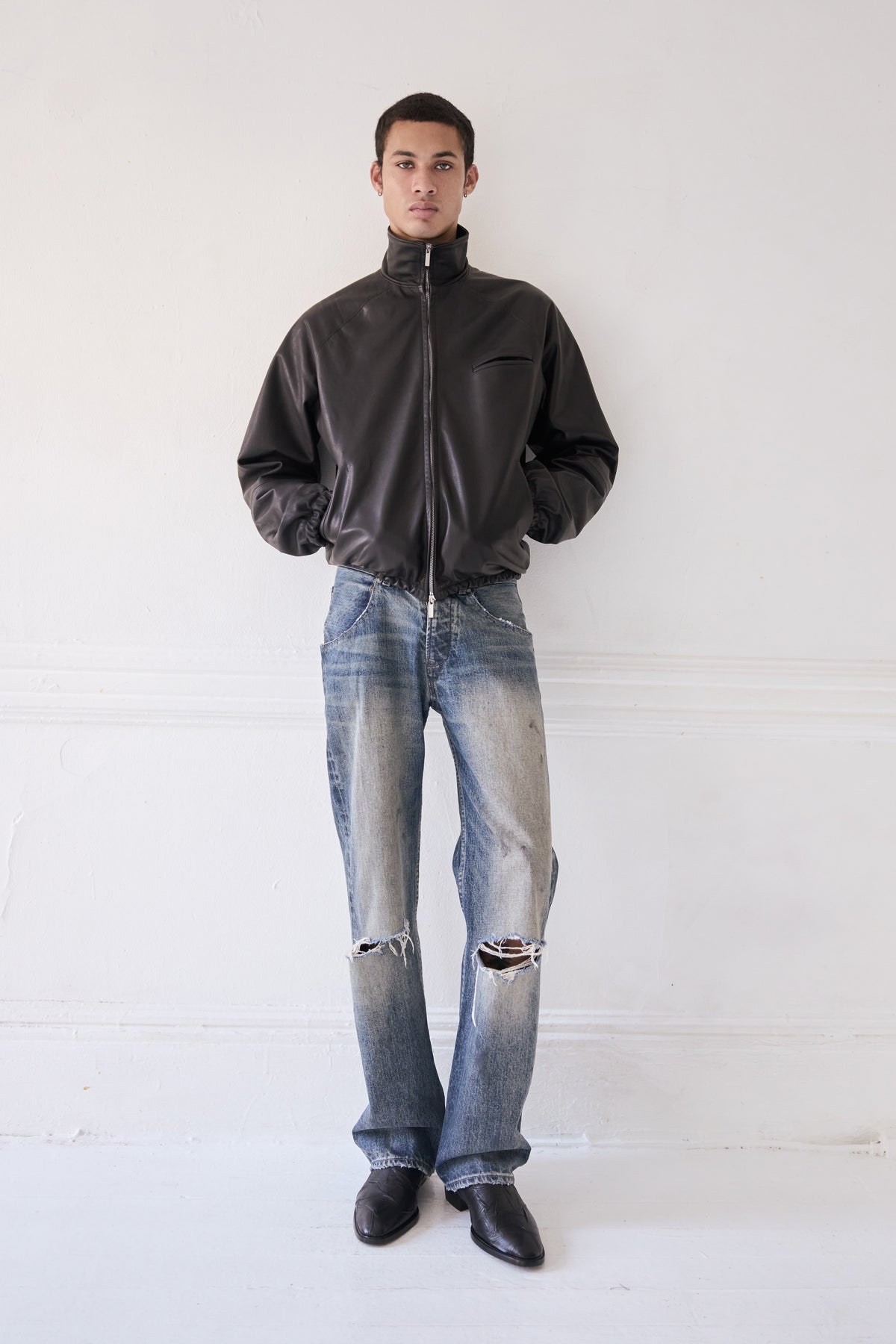 Haruto Italian Cowhide Track Jacket