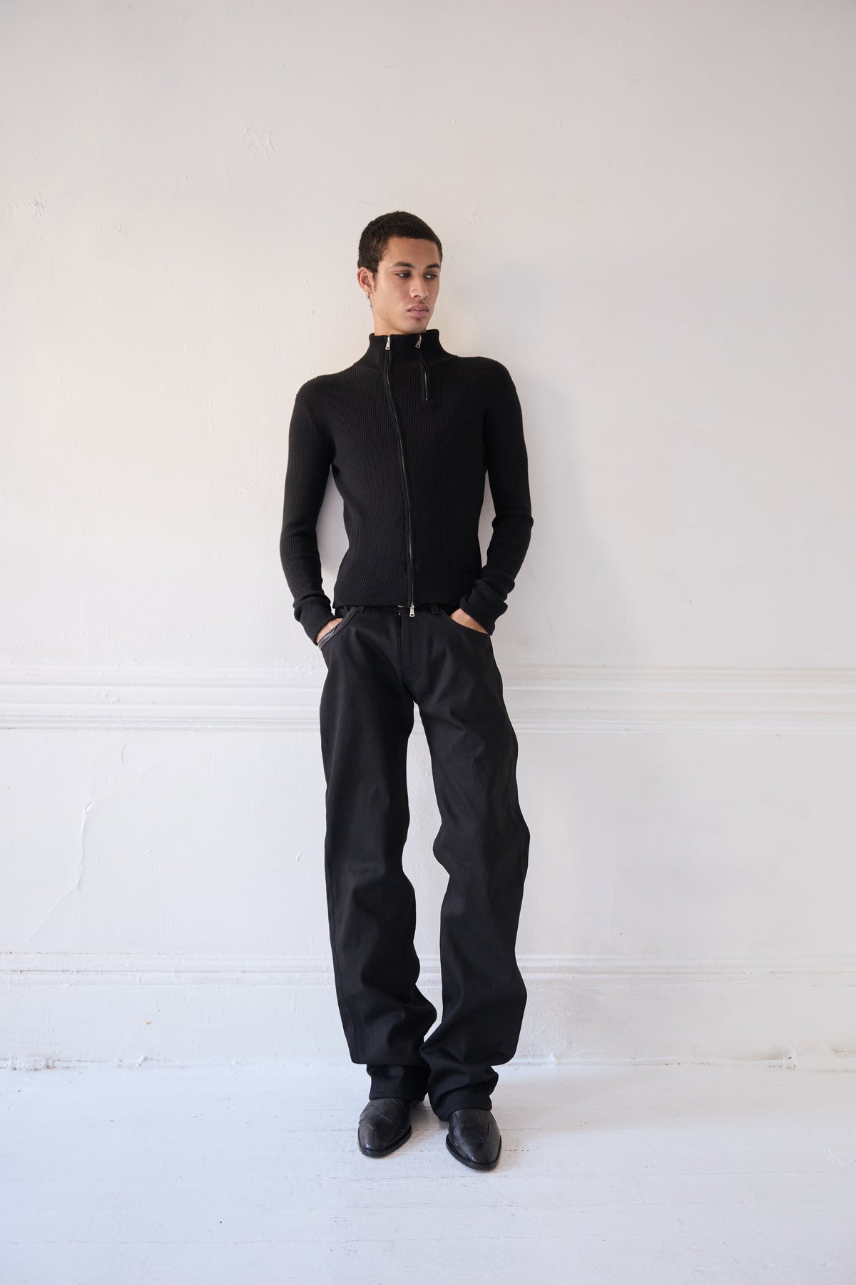 Kiro Italian Wool Drivers Knit Sweater  (Pre-Order)