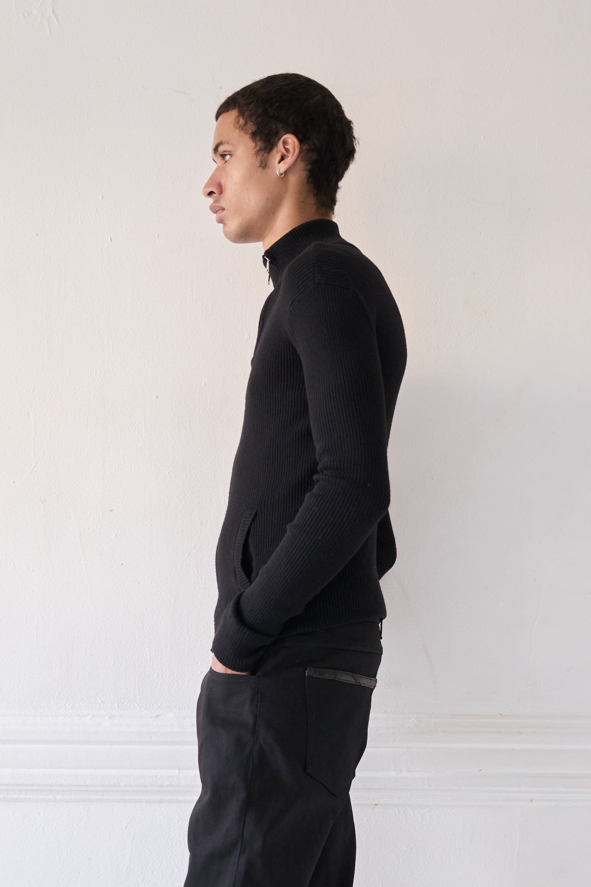 Sling Leather-Trimmed Selvedge Denim