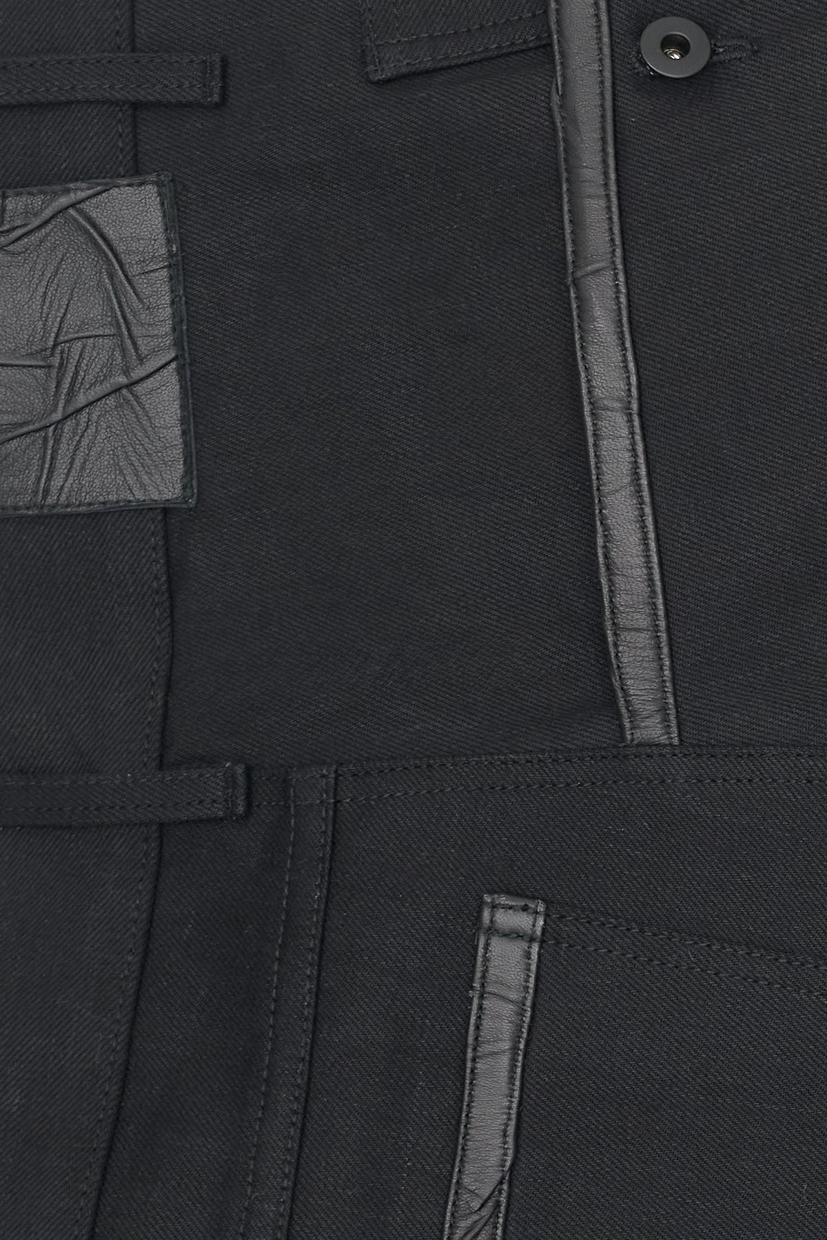 Sling Leather-Trimmed Selvedge Denim